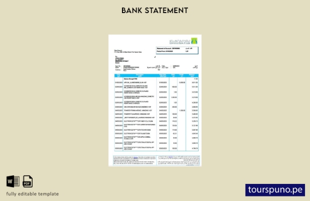 listo para imprimir plantilla de word   extracto bancario del Banco Comercial  1
